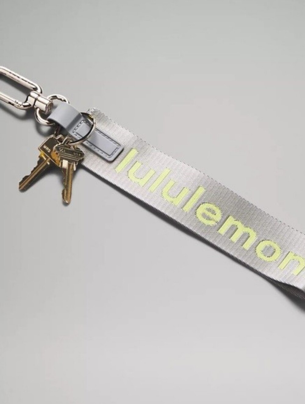Lululemon Never Lost Keychain Gray/Lemon